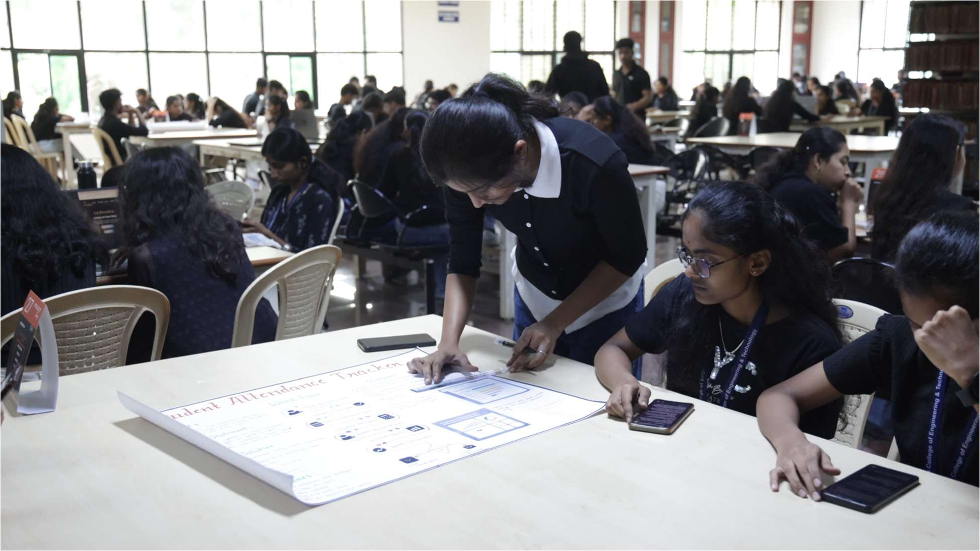 Students collaborating in the AI skill enrichment forge