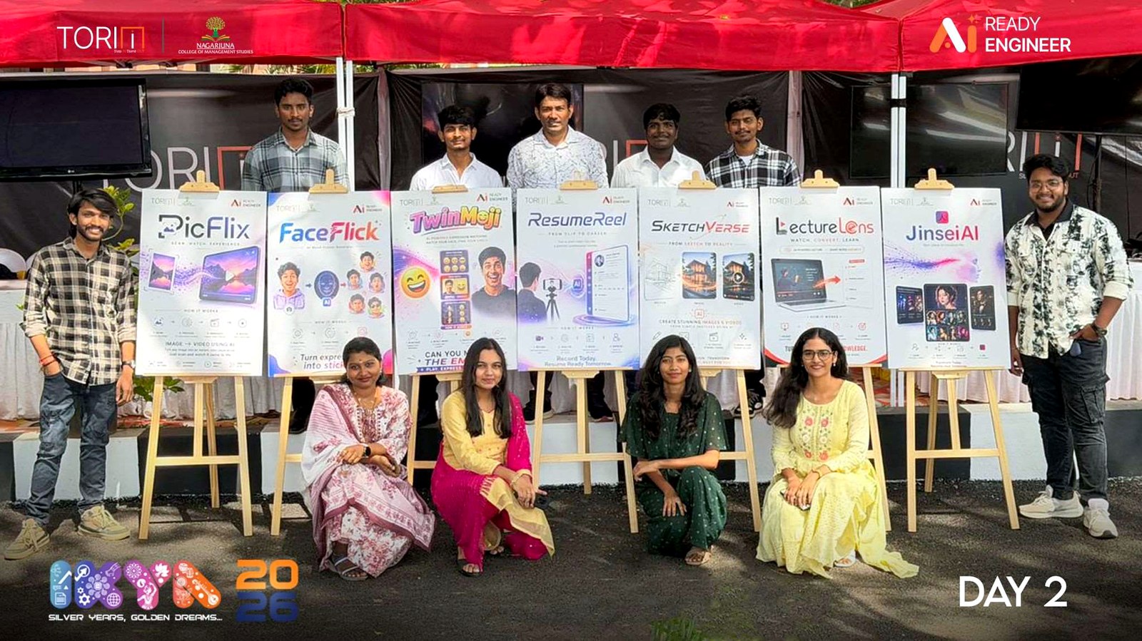 Student AI app showcase at the YUVA festival